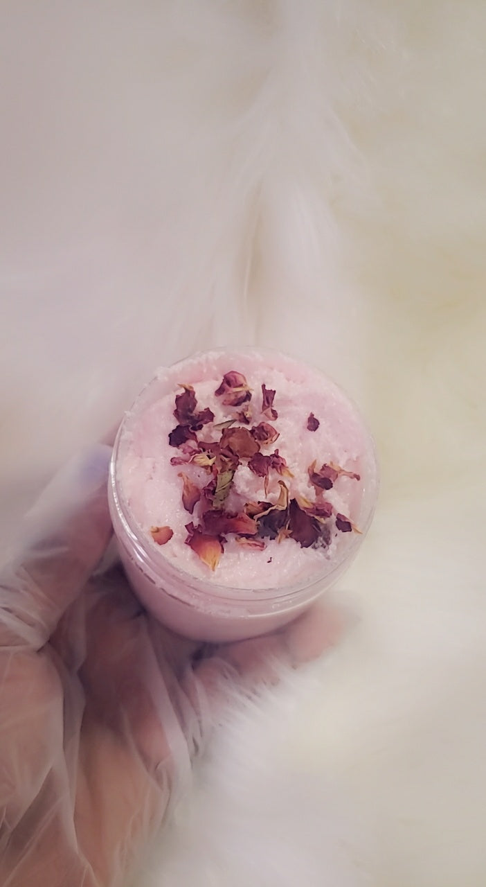 Rose Flower Whipped Foaming body  Scrub