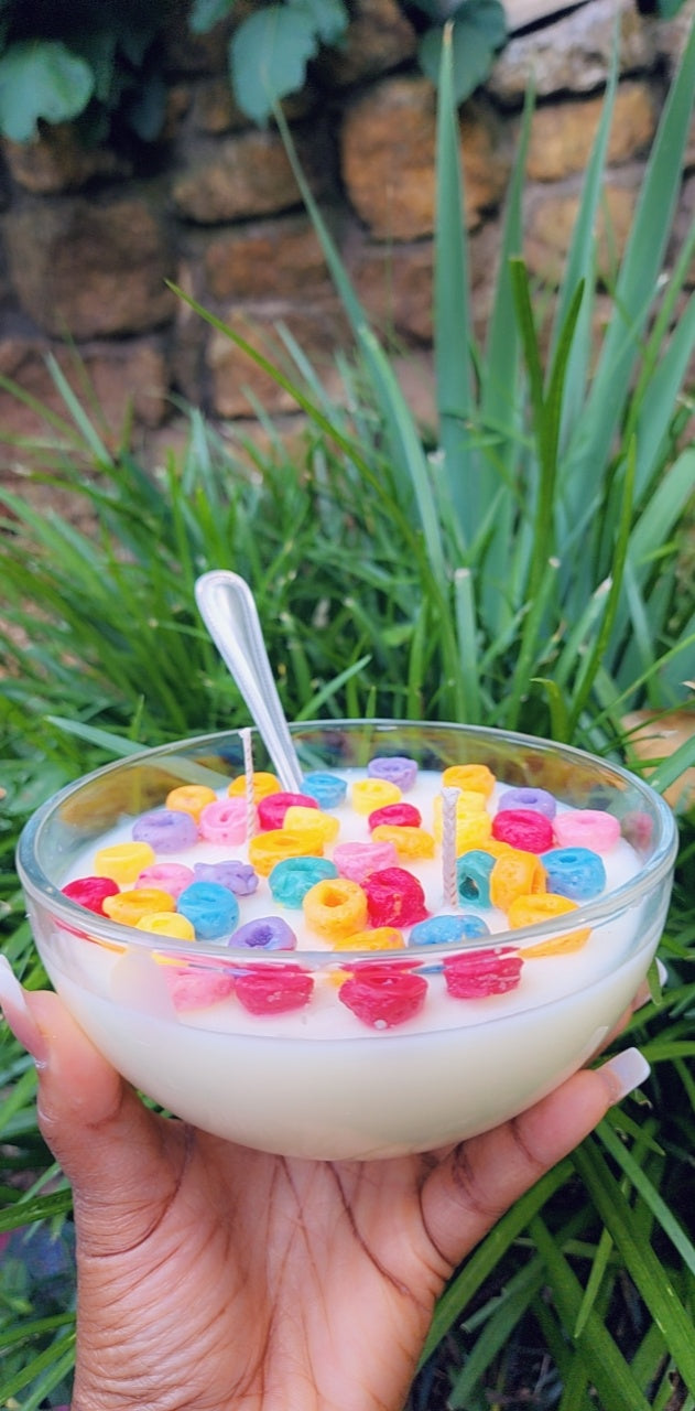 Cereal bowl candle